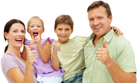 thumbs up family picture
